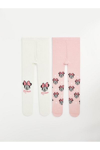 LC Waikiki Lcwk Minnie Mouse щампован чорапогащник за момиченце 2 пакета