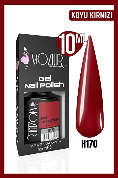 MOZIUR Kalıcı Oje Uv Led H170 (KOYU KIRMIZI) 10ml