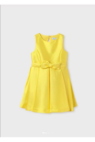 Abel & Lula Abel&lula Girl Mikado Belted Dress 5061