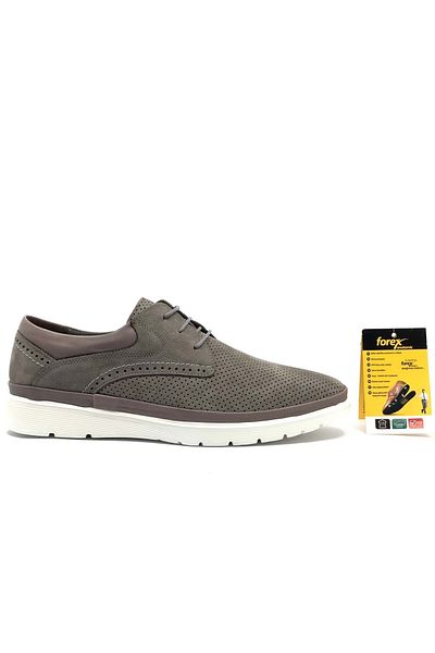 Kids Club Shoes Forex 2969-1 Dr. Προτεινόμενα ανδρικά παπούτσια casual από γνήσιο δέρμα διάτρητο γκρι