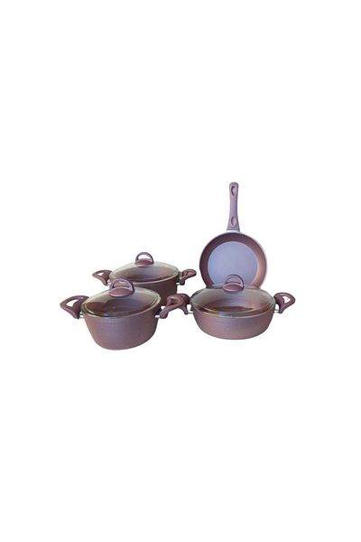 Vivaldi Vıvaldı Hitit Granite Pot Set 7 Pieces Lilac N021