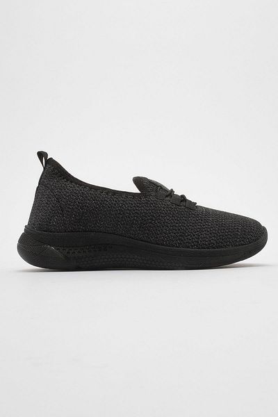 Ccway Balerini sport dama - cu sireturi, negru negru
