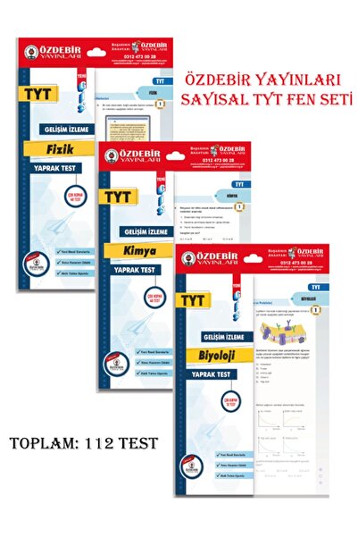 ÖZDEBİR YAYINEVİ Özdebir Yayınları TYT Sayısal Fen Yaprak Test Seti (Fizik,Ki...