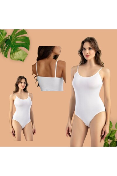 The Clover Жіночий боді з глибоким вирізом, на бретельках, з гачками 6.0.CL.V...