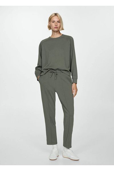 MANGO Woman Stitched jogger pants