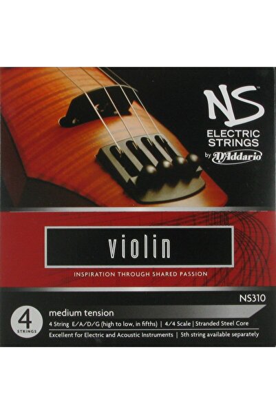 Daddario NS310 ELEKTRO VIOLIN TEL SETİ, NS, 4 TEL, SCALE 4/4, MED NS ELECTRIC...