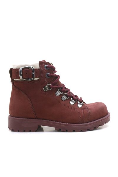 Raker Plus Griffon Genuine Leather Claret Red Zippered Children's Boots