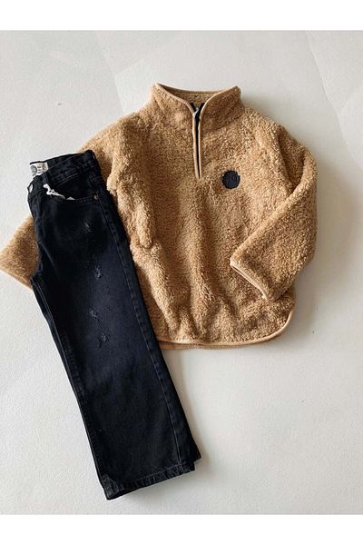 rg kidsstore Детски плюшен суитшърт Jaglon Detailed Unisex