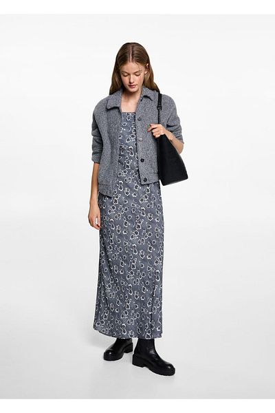 Mango Teen Gray Dress for Kids