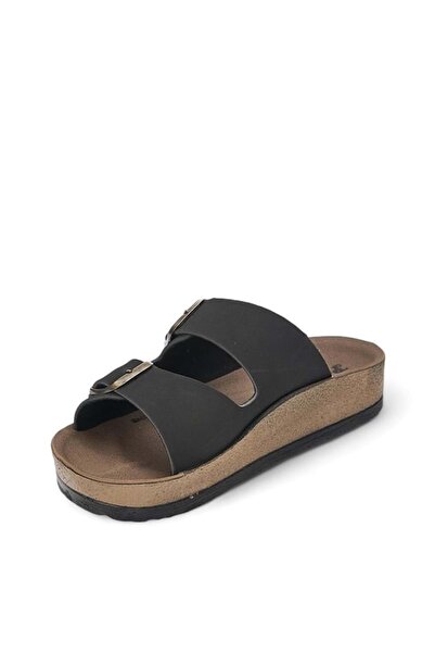 moda ayakkabım Women's Black Slippers Polero Shoes 26-47