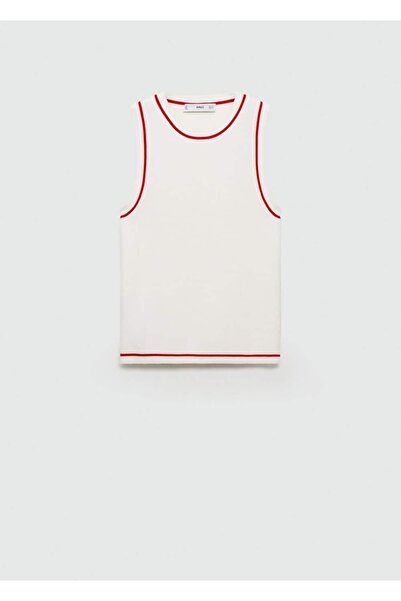 MANGO Woman Πλεκτή μπλούζα με αντίθεση επιφάνειας