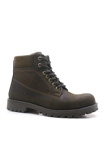Rakerplus Μπότες Neson Γνήσιο Δερμάτινο Καφέ Shearling