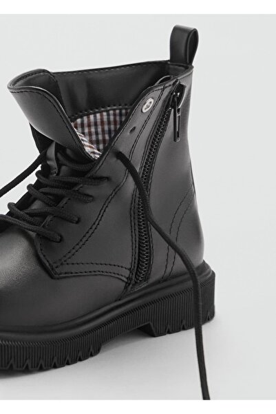 MANGO Baby Deri bağcıklı çizme