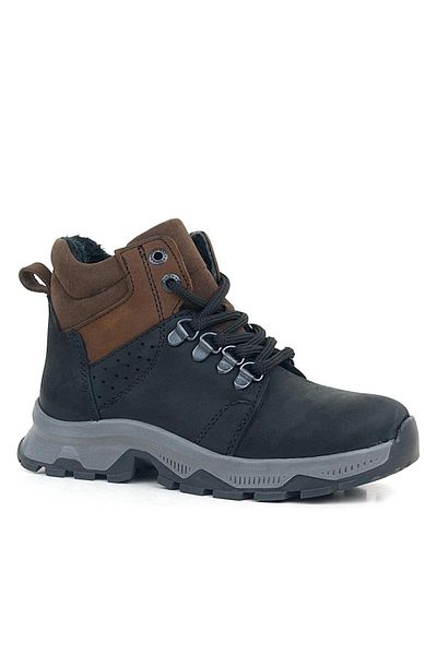 Rakerplus Ghete Trekking Copii Cu Fermoar Negru Maro Piele Veratică