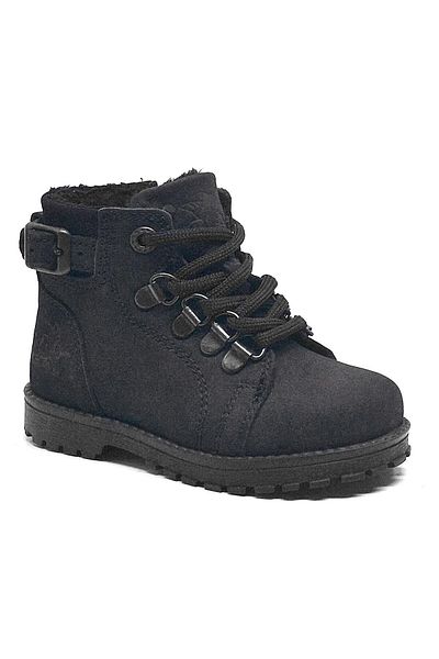Rakerplus Griffon Genuine Leather Black Zippered Children's Boots
