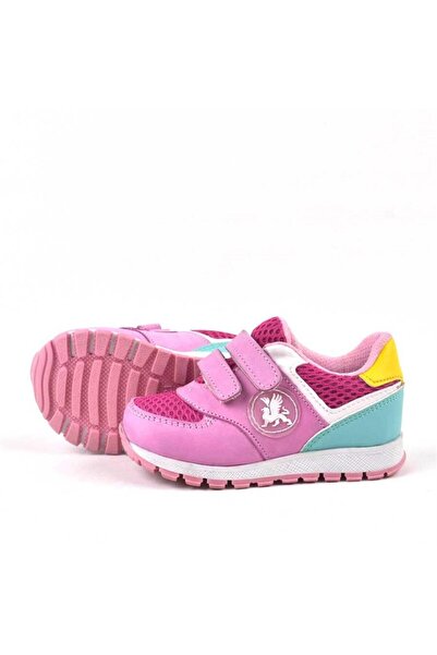 Rakerplus Genuine Leather Pink Velcro Baby Girl Sneakers