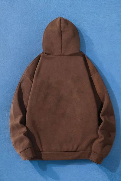 halowear Φούτερ από πλεκτό ύφασμα Unisex 2ip Raster καφέ λουλούδι-πεταλούδα
