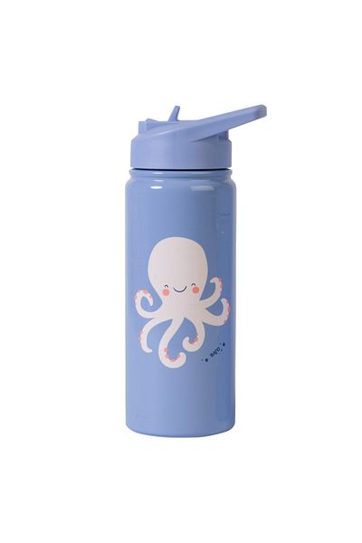 saro Blue 500ml Stainless Steel Water Bottle with Straw/Juicer/Thermos