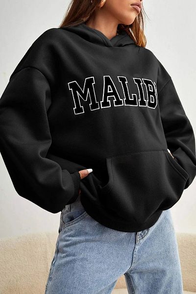 halowear Φούτερ από πλεκτό ύφασμα Unisex 2ip Raster Black Malibu
