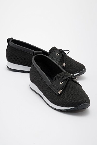 Ccway Balerini de damă cu talpă anti-alunecare Stone NEGRI