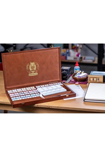 Schmincke Horadam Aquarell Ahşap Kutu Artist Sulu Boya Seti 48 X Tam Tablet 74348