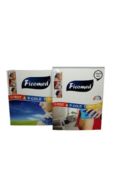Ficomed ضاغط جل ساخن وبارد 13 × 13 سم - ضاغط جل حراري ساخن وبارد 13 × 13 سم 2 عبوة
