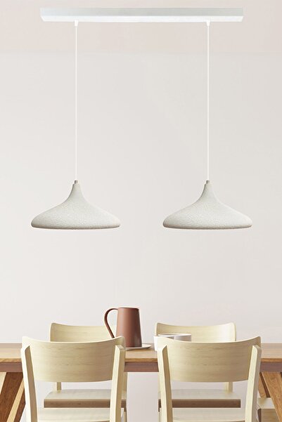 Bamyum Ikili Champion Dokulu Açık Krem Sarkıt Lamba Yemek Masası Oturma Odası Mutfak Salon Otel Café