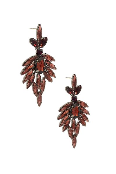 Çlk Accessories Premium Evening Dress Thin Drop Stone Earrings