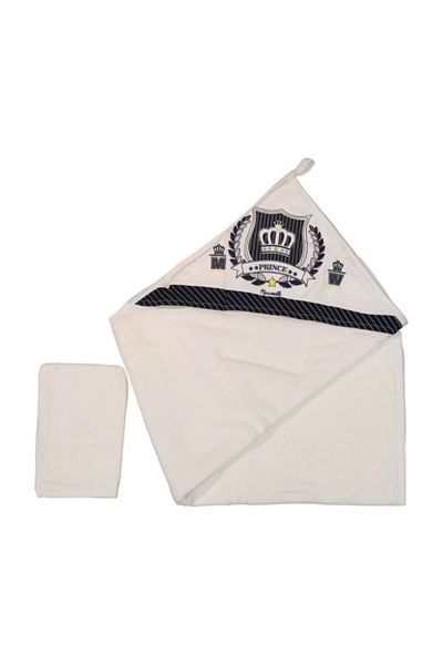 Miniworld Prince Patterned Baby Boy Towel 0-3 Years