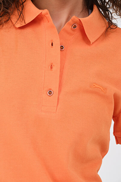 Slazenger Γυναικείο μπλουζάκι με γιακά πόλο VERA I σε πορτοκαλί χρώμα