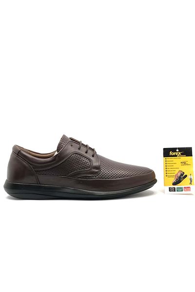Kids Club Shoes Forex 23-2548 Dr.Tavsiyeli Ανδρικά παπούτσια casual από γνήσιο δέρμα ΚΑΦΕ