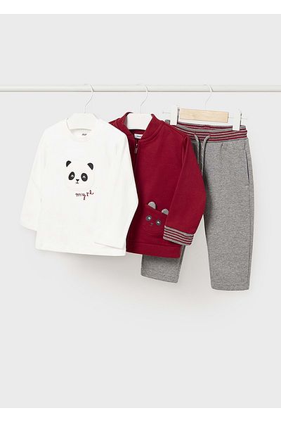 MAYORAL Baby Boy Tracksuit Set Red