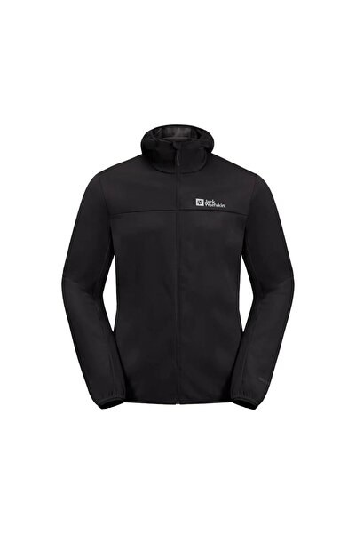 Jack Wolfskin Men's Black Softshell Feldberg Hoody - Size M