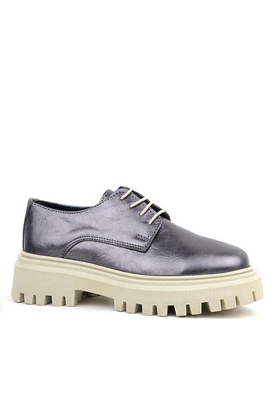 Rakerplus Pantofi casual Oxford cu șireturi din piele naturală Platinum