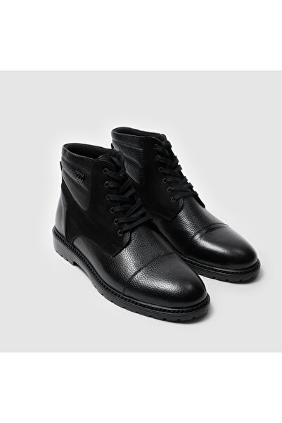 TOGO Siyah Hakiki Deri Erkek Klasik Bot [052266]