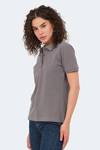 Slazenger Vera I Women's Polo Neck Dark Gray T-Shirt