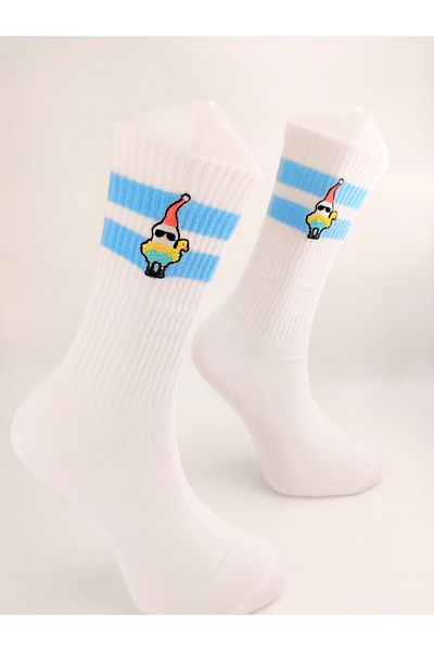 Shuttle Park Εισαγόμενες κάλτσες ειδικής σειράς Unisex με πολύχρωμη πετσέτα με λευκό σχέδιο άνετες κάλτσες