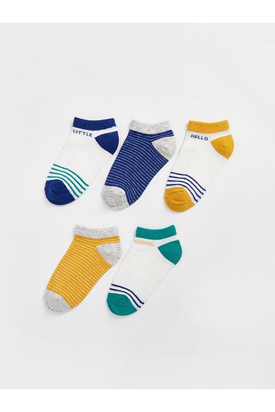 LC Waikiki Lw - Striped Baby Boy Booties Socks Pack of 5