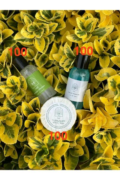 LUZ Otel Şampuanı 100 Adet Otel Duş Jeli 100 Adet Otel Sabunu 100 Adet Buklet Seti Tek Kullanımlık