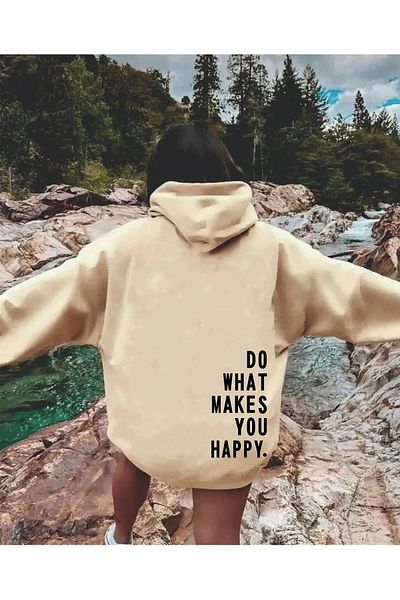 halowear Φούτερ από πλεκτό ύφασμα Unisex 2ip Raster Beige Do You