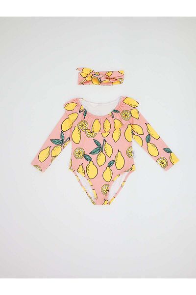 rg kidsstore Long Sleeve and Ruffle Children's Swimsuit