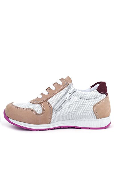 Rakerplus Genuine Leather Pink Fuchsia Sole Girls' Casual Sneakers