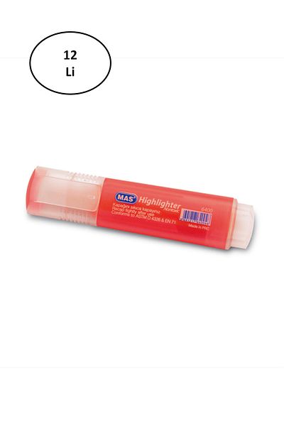 Mas Orange Highlighter - 6400 Model, Pack of 12