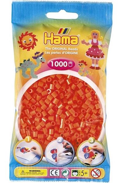 Hama 1,000 Midi Beads - Orange