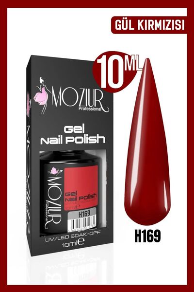 MOZIUR Kalıcı Oje Uv Led H169 (GÜL KIRMIZISI) 10ml