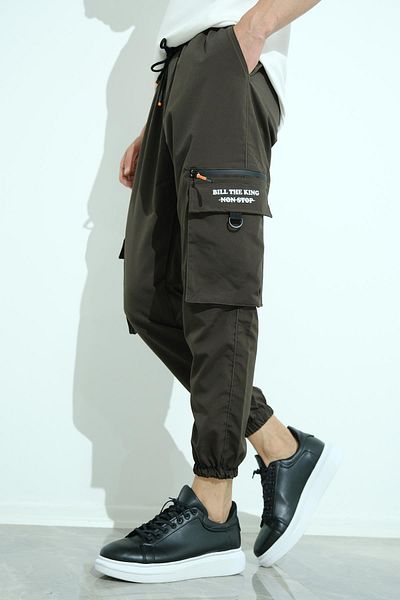 Oksit Bl Non Stop Printed Court Parachute Fabric Tactical Cargo Ανδρική φόρμα αθλητικής φόρμας κάτω με τσέπες