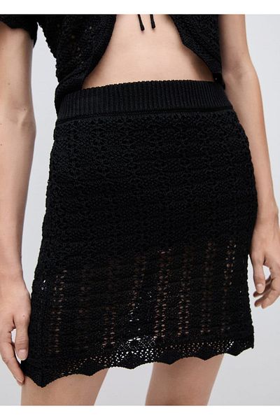 MANGO Woman Knitwear Mini Skirt
