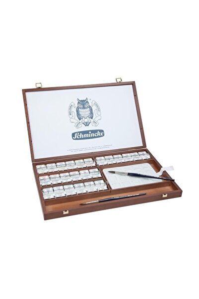 Schmincke Horadam Aquarell Ahşap Kutu Artist Sulu Boya Seti 48 X Tam Tablet 74348