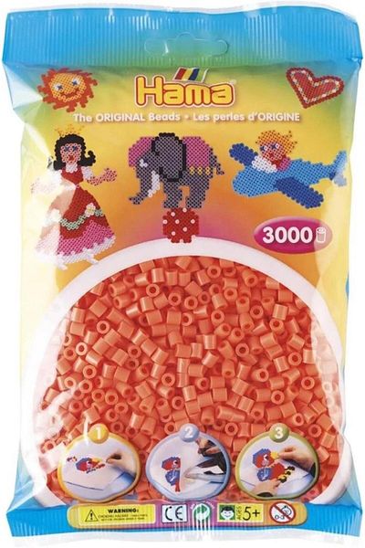 Hama Midi Beads 3,000 Pieces - Pastel Red