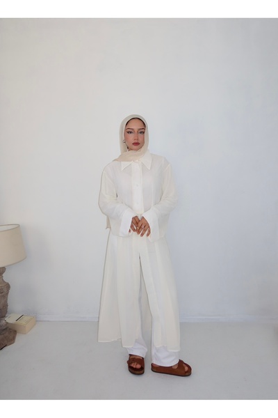 FASHION Organze Abaya-Krem